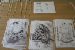 錦絵凧の材料