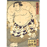 Woodblock print of the Sumo wrestler : Jinmaku-Kyugoro