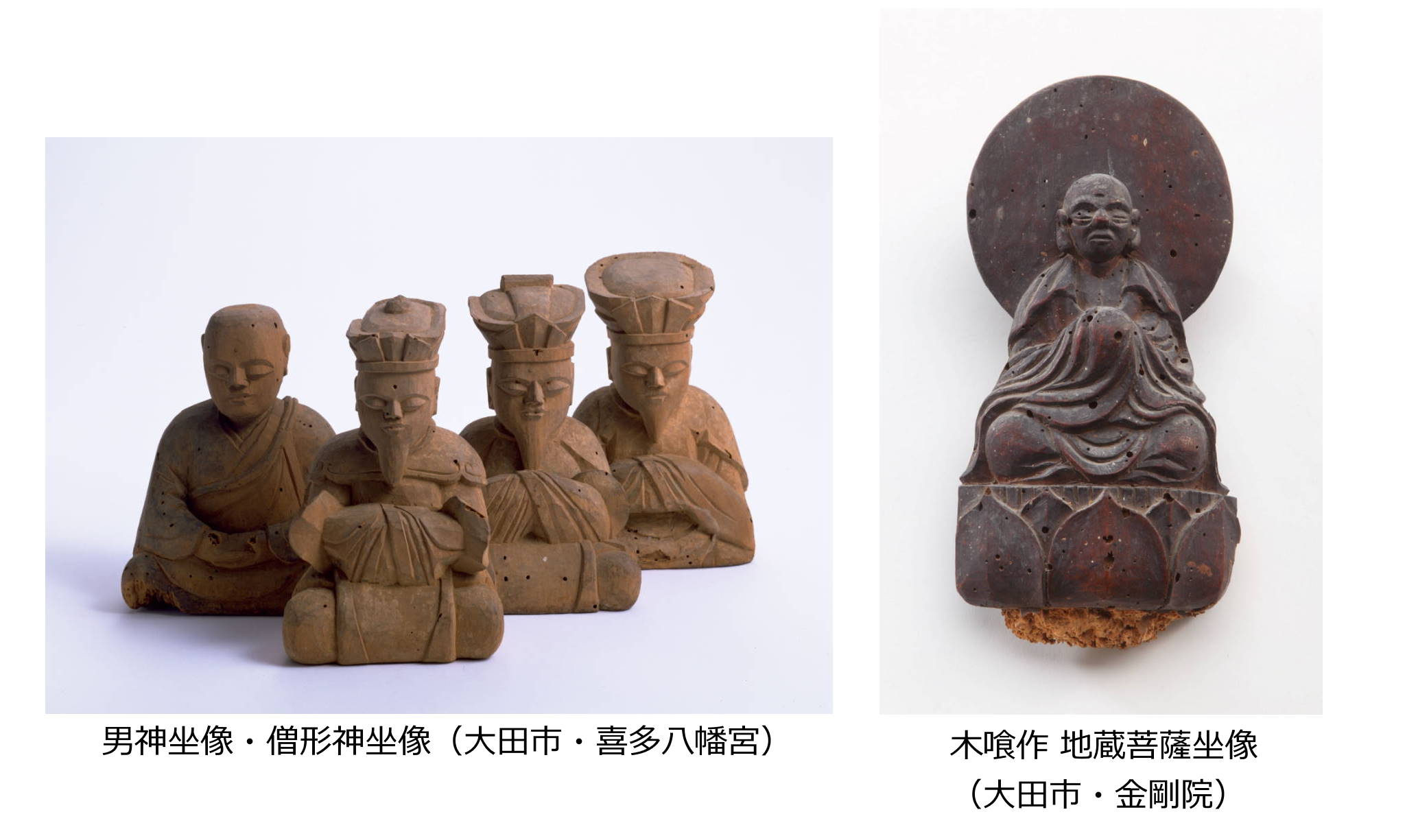 男神坐像・僧形神坐像